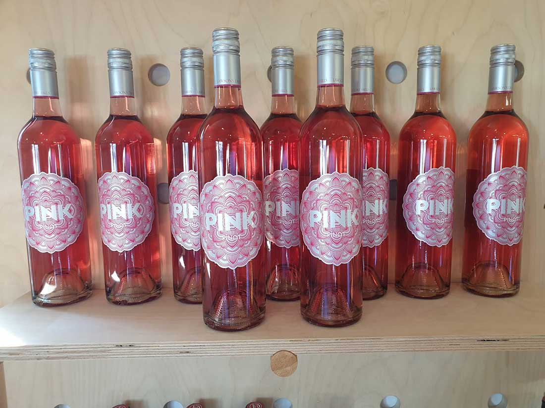 New Rose Pink wine at Lawsons Dry Hills