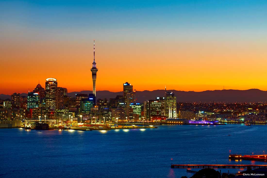 Auckland City with the SkyTower. Copyright: Chris McLennan