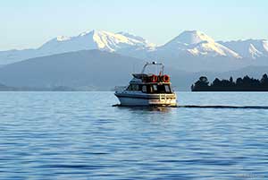 Boating on Lake Taupo, New Zealand. Copyright: Destination Lake Taupo